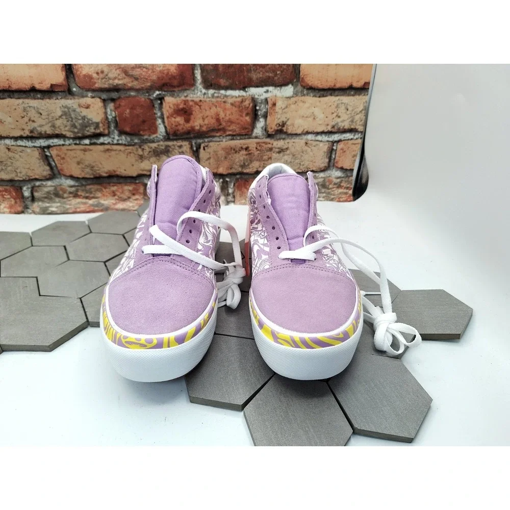 Vans Old Skool Stacked Lugged Wavy Daze Lilac 2in Platform Shoes Women's Sz 8 - Picture 3 of 10